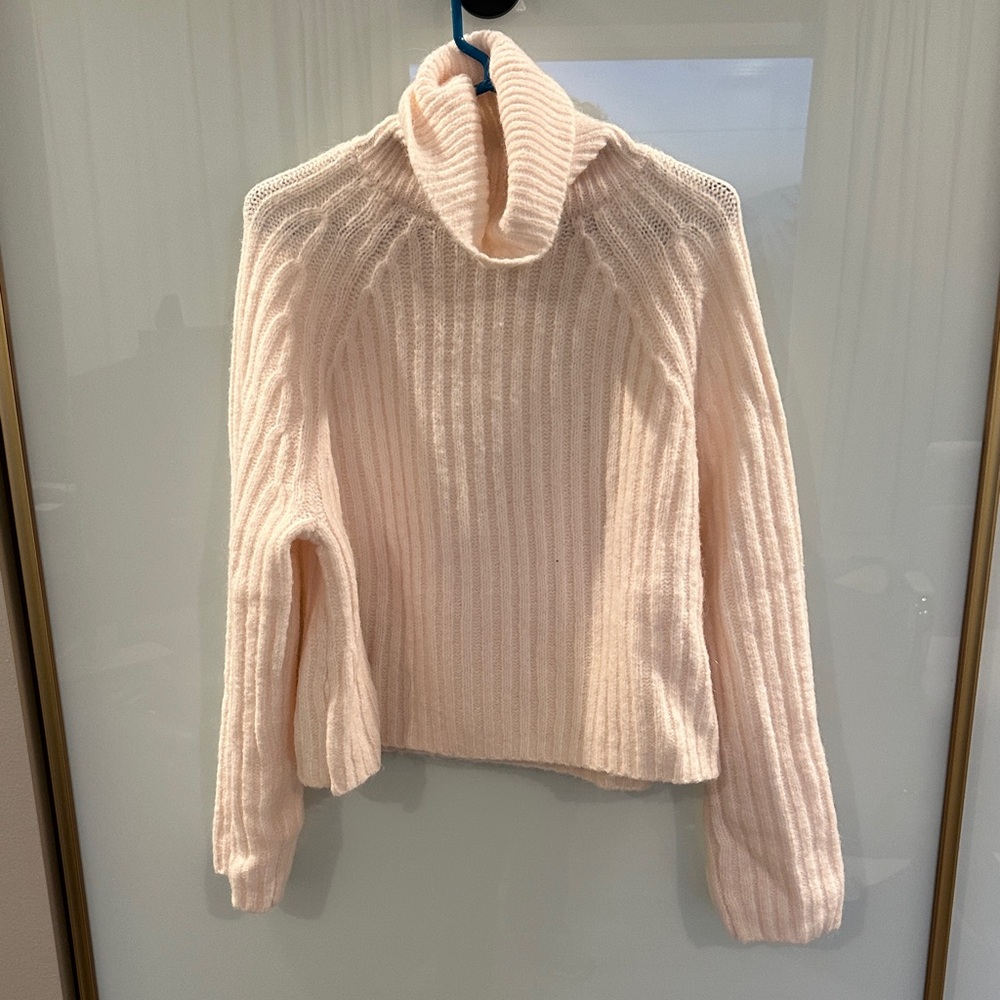 Zara Soft Pink Turtleneck Sweater